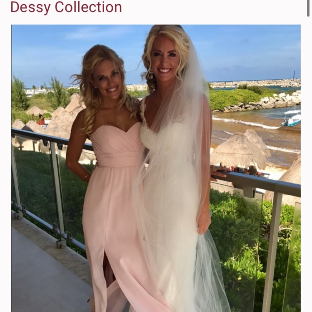 Dessy Blush Size 4 - Social Bridesmaid Style 8167